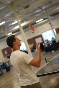 Hard at work in the office.